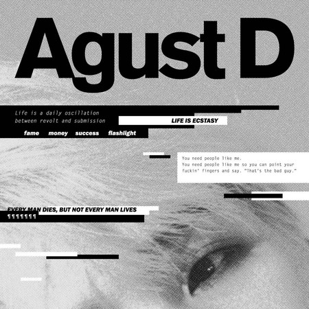 ▲防彈少年團（BTS）成員SUGA以「Agust D」名義個人mixtape。（圖／翻攝自告示牌排房榜）