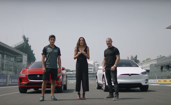 Jaguar I-Pace賽道拼搏特斯拉Model X　英美電能大戰揭開序幕（圖／翻攝自Jaguar）