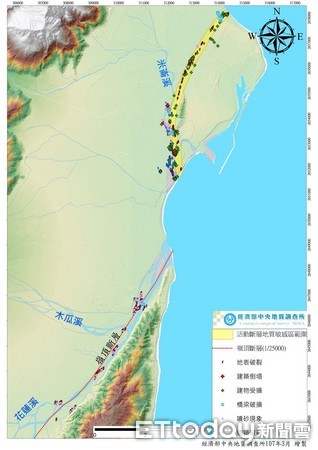 ▲▼經濟部地調所公布0206地震調查進度，當地斷層屬被動式錯動，還需更多資料調查，有助於後續地震週期預測。（圖／取自經濟部地調所）