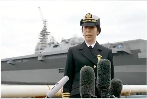 ▲日本一等海佐東良子，本月6日成為海上自護衛隊首位女司令。（圖／翻攝自網路）