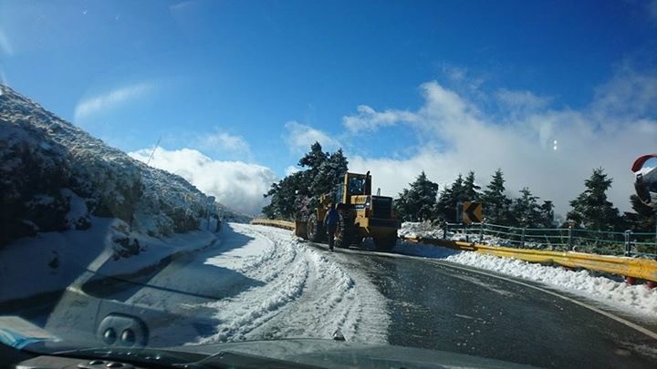 ▲▼合歡山下雪景況。（圖／合歡山賞雪機動團粉絲專頁授權提供，社友唐克壇攝）