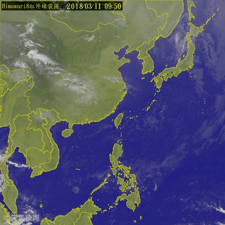 ▲▼周三、四氣溫飆破30度，同食水氣也會增加，降雨機率較高。（圖／中央氣象局）