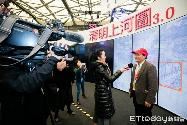 ▲▼夏普戴桑出征上海AWE展，擔任清明上河圖品牌大使。（圖／夏普提供）