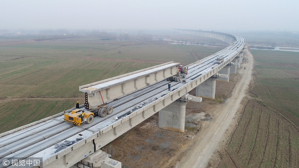 ▲▼蒙華鐵路湖北襄陽境內最長特大橋架梁完畢。（圖／CFP）