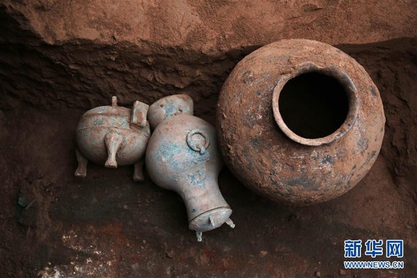 ▲考古發現的銅壺。（圖／取自新華網）