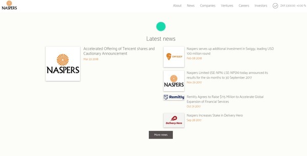 ▲▼Naspers Ventures。（圖／翻攝自Naspers官網）