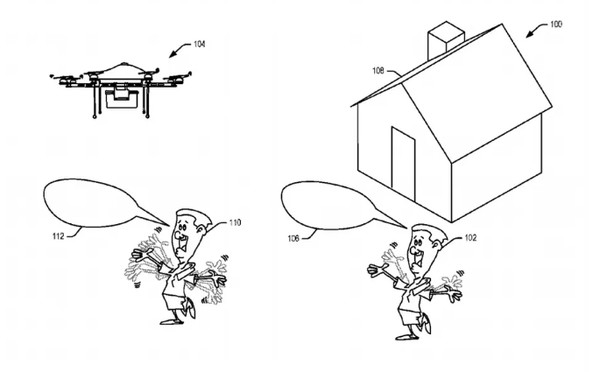 ▲亞馬遜無人機新專利：能理解手勢、語言的空中郵差（圖／翻攝 The Verge）