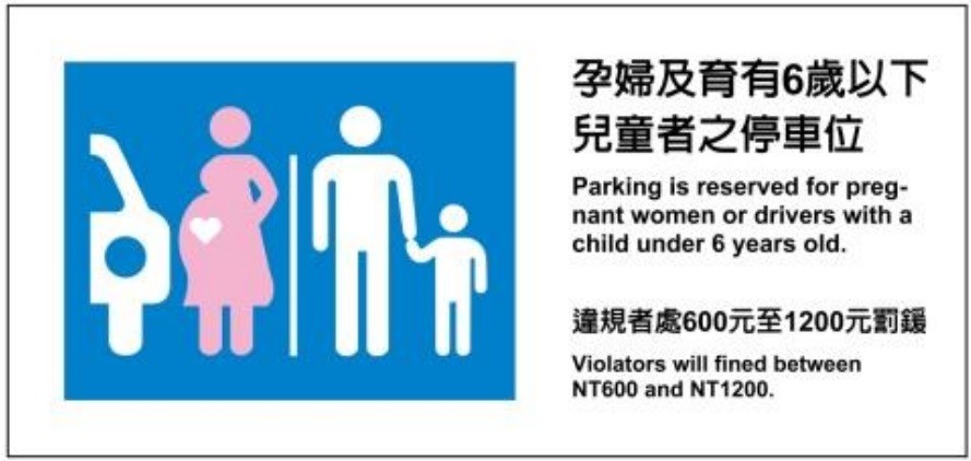 ▲▼孕婦停車格將上路，亂停最高可開罰1200元。（圖／交通部）