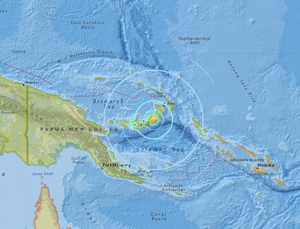 ▲▼巴布亞紐幾內亞3月26日規模7地震。（圖／翻攝自USGS）