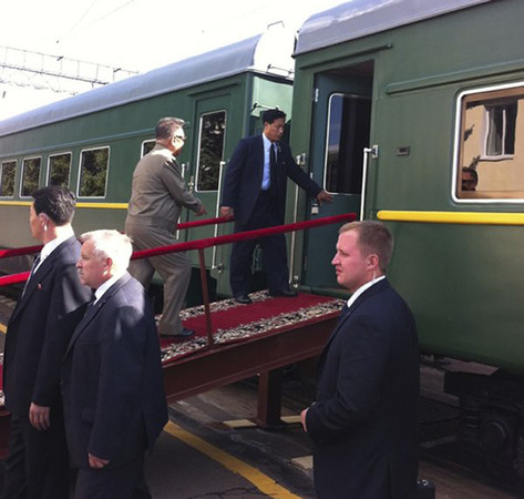 ▲▼北韓前領導人金正日2011年8月訪問俄國時搭乘的綠色列車。（圖／達志影像／美聯社）