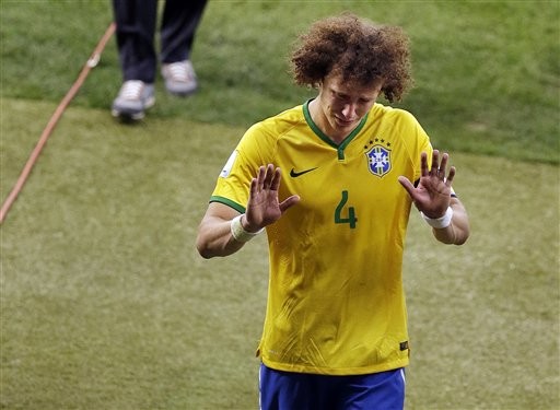 ▲2014巴西世界盃輸給德國，巴西路易茲(David Luiz)。（圖／達志影像／美聯社）