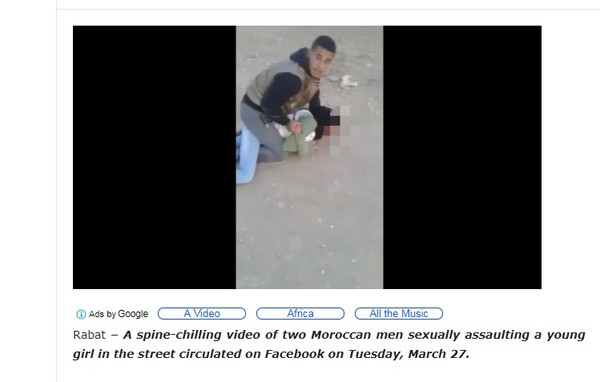 ▲摩洛哥男子性侵女子還開心笑著拍片。（圖／翻攝自MOROCCO WORLD NEWS）