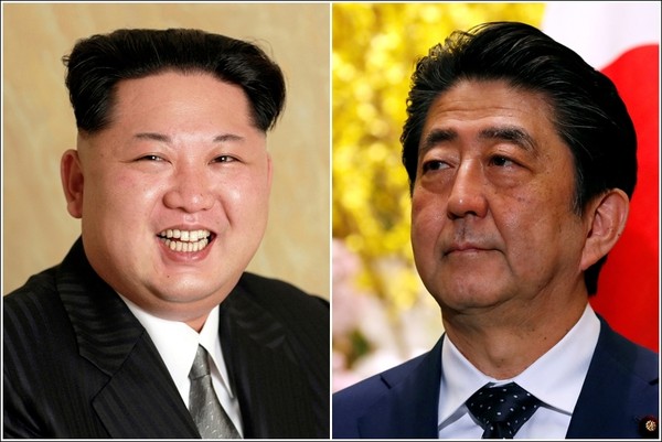 ▲北韓領導人金正恩、日本首相安倍晉三。（圖／路透社）