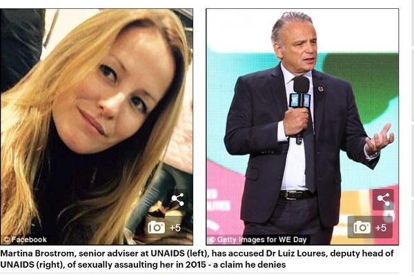▲▼聯合國女員工瑪汀娜（Martina Brostrom）控訴遭到上司盧爾斯（Luiz Loures）性騷擾。（圖／翻攝自Daily Mail）