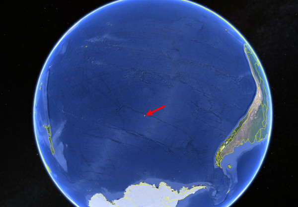 ▲▼尼莫點,海洋難抵極（Oceanic Pole of Inaccessibility）。（圖／翻攝自Google Earth）