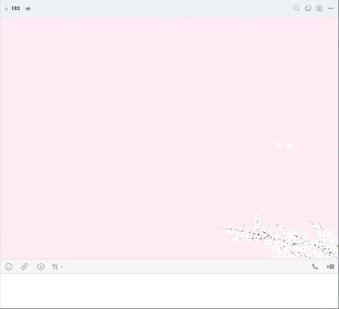▲▼LINE對話框下起櫻花雨。（圖／翻攝LINE）