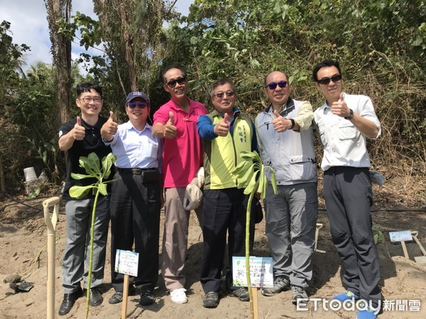 台東林管處大武工作站與成功工作站，連續2天在卑南鄉富山護漁區舉辦植樹營造海岸林及復育綠蠵龜棲地等活動。（圖／台東林管處提供）