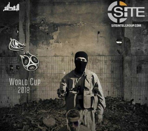 ▲激進武裝組織伊斯蘭國宣傳圖片，宣示他們        在將在今年世足賽發動恐攻。(圖／翻攝自網路)