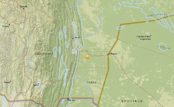 ▲▼快訊／玻利維亞強震！USGS：塔里哈地區6.9級地震（圖／翻攝USGS）