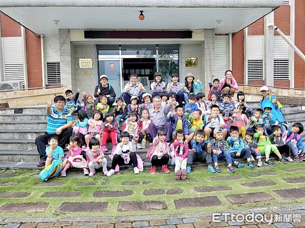 台東成功鎮三民國小幼稚園的小朋友參訪成功警察分局，員警宣導婦幼安全概念，教導小朋友們如何自我保護、預防大野狼並做自己身體的好主人。（圖／台東縣警察局提供）