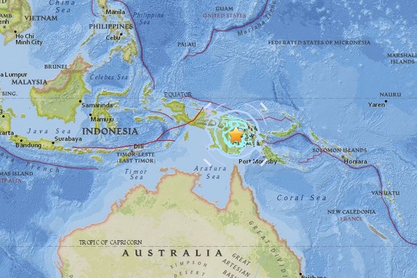 ▲▼巴布亞紐幾內亞地震規模6.5！（圖／翻攝自美國地質調查所）