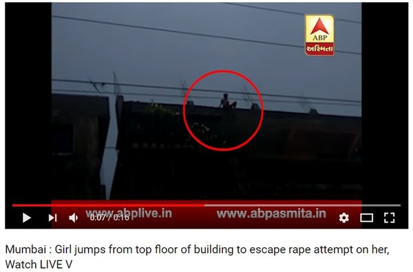 死也不要被性侵！　印度12歲少女寧願從4樓往下跳。（圖／翻攝自ABP Asmita的YouTube）