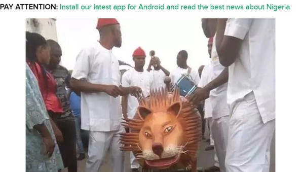 奈及利亞一名富翁的棺材竟然是一隻「獅子」。（圖／翻攝自Naija.com網站）