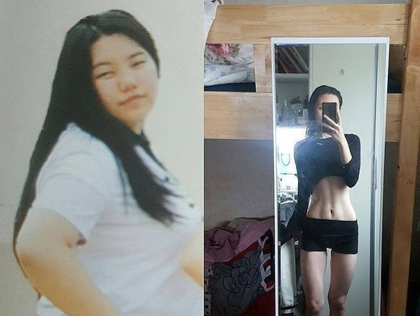 ▲南韓YouTuber健康瘦下半個自己。（圖／翻攝自instagram@play4justina）