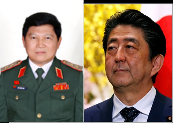 ▲▼越南國防部長吳春歷、日本首相安倍晉三。（圖／取自越南議會網站、路透社）