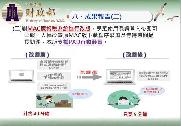 ▲今年MAC報稅將快上8倍。（圖／財政部提供）