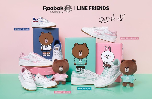 跪求代購！南韓Reebok推熊大、兔兔聯名鞋冰 