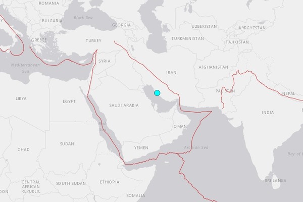 ▲▼伊朗南部發生規模5.9地震。（圖／美國地質調查局網站）