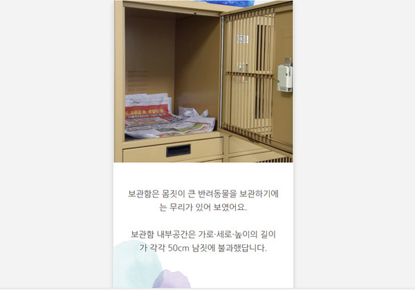 寵物寄物櫃。（圖／翻攝自Naver）