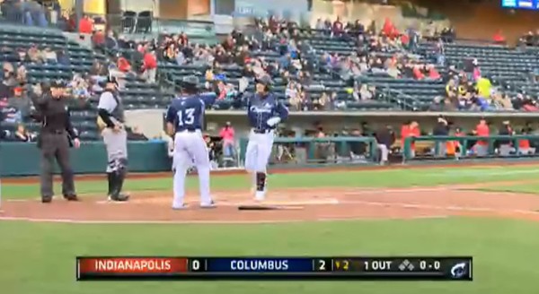 ▲張育成3A首轟。（圖／截自張育成粉絲團）