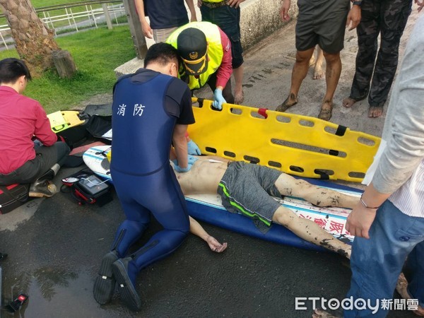▲▼宜蘭外澳海灘6日下午驚傳2名男子溺水，其中1人OHCA搶救中。（圖／記者莊智勝翻攝）