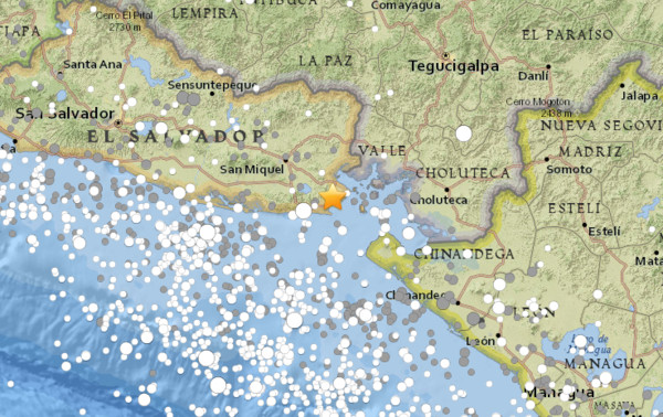 ▲▼薩爾瓦多（El Salvador）群震。（圖／翻攝自The U.S. Geological Survey）