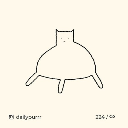 貓咪輪廓插畫（IG@dailypurrr）