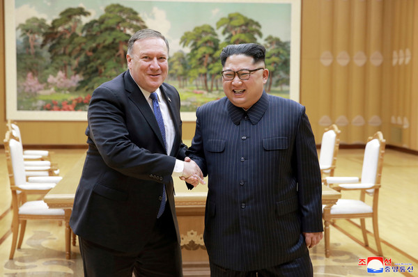 ▲美國國務卿蓬佩奧（Mike Pompeo）二度會面北韓領導人金正恩。（圖／路透社）