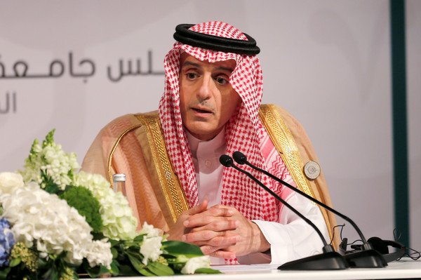 ▲ 沙烏地阿拉伯外長朱貝爾（Adel Al-Jubeir）表示，非常贊同川普退出核協議 。（圖／路透社）