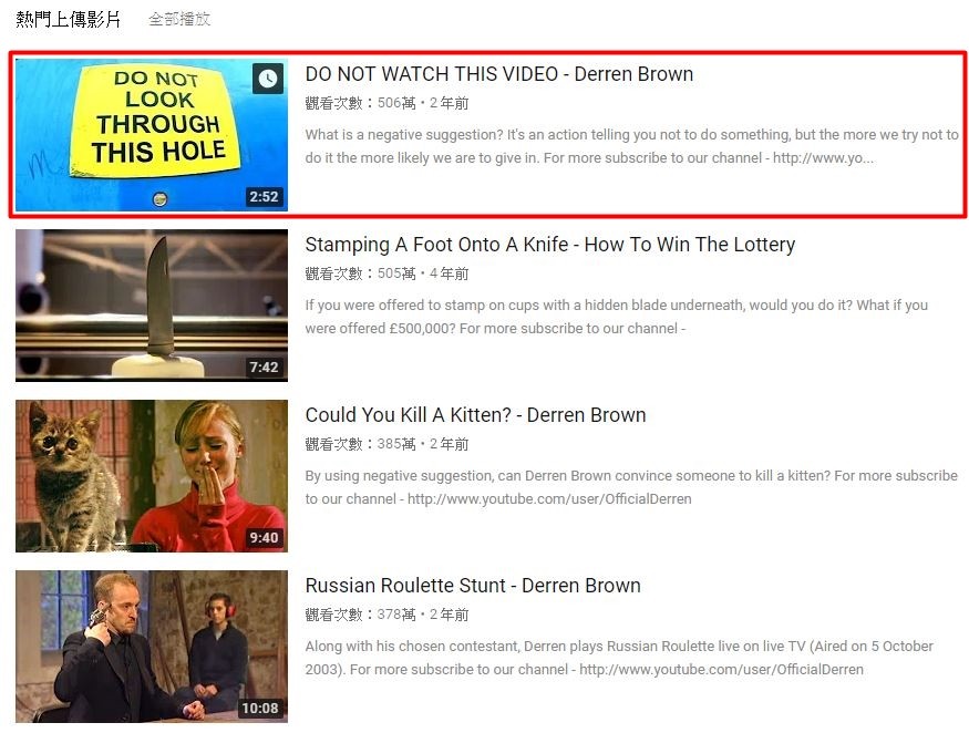 達倫布朗（Derren Brown）5分鐘殺貓實驗（圖／截自Derren Brown頻道）