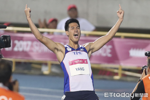 楊俊瀚無愧「亞洲最速男」封號，替台灣搶下世大運首面短跑金牌。（圖／記者黃克翔攝）