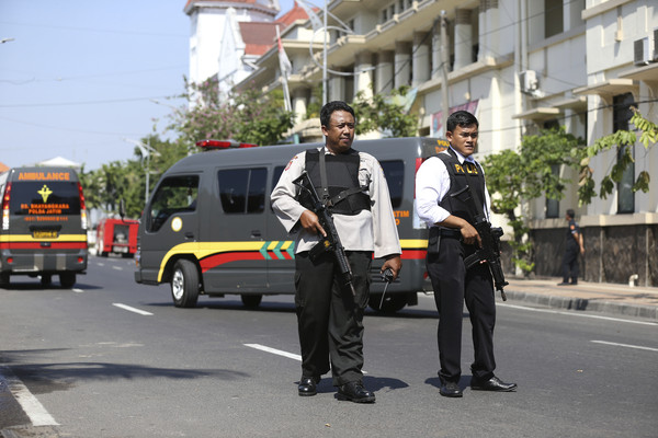 ▲▼ 印尼泗水（Surabaya）連日發生爆炸事件。（圖／達志影像／美聯社）