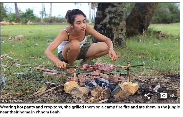 ▲▼柬埔寨的網紅夫妻把瀕臨絕種生物煮來吃，遭到逮捕。（圖／翻攝自Daily Mail）