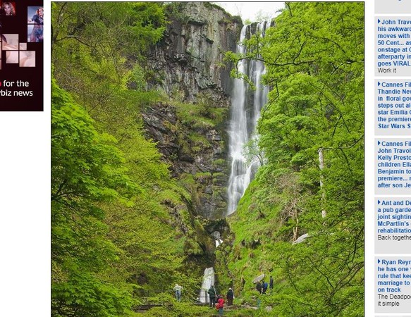 ▲威爾士的Llanrhaeadr瀑布是知名的觀光景點。           （圖／每日郵報）