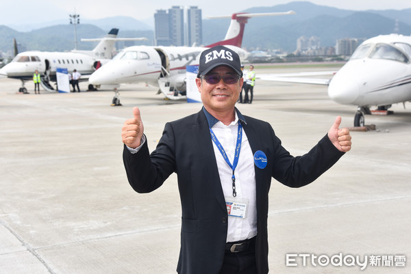 ▲▼飛特立航空醫療專機機隊發表會。董事長楊宿智（圖／記者李毓康攝）