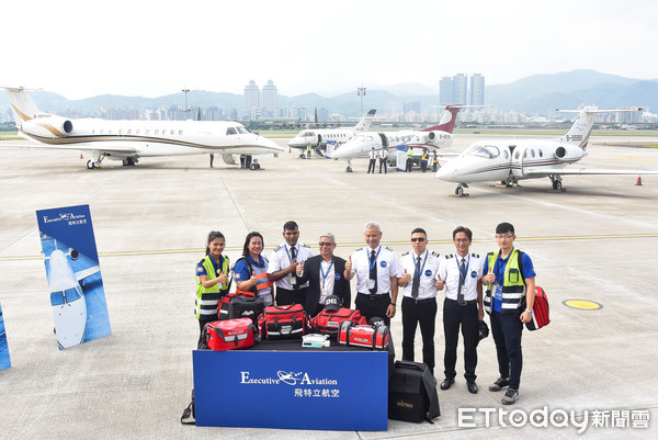 ▲▼飛特立航空醫療專機機隊發表會。董事長楊宿智（圖／記者李毓康攝）