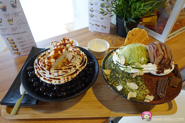 ▲桃園三水洞 삼수동-韓國雪冰、烤起司年糕。（圖／Viviyu提供）