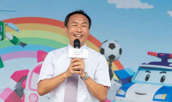 ▲台北市政府體育局長李再立積極推動幼兒足球發展           。（圖／主辦單位提供）