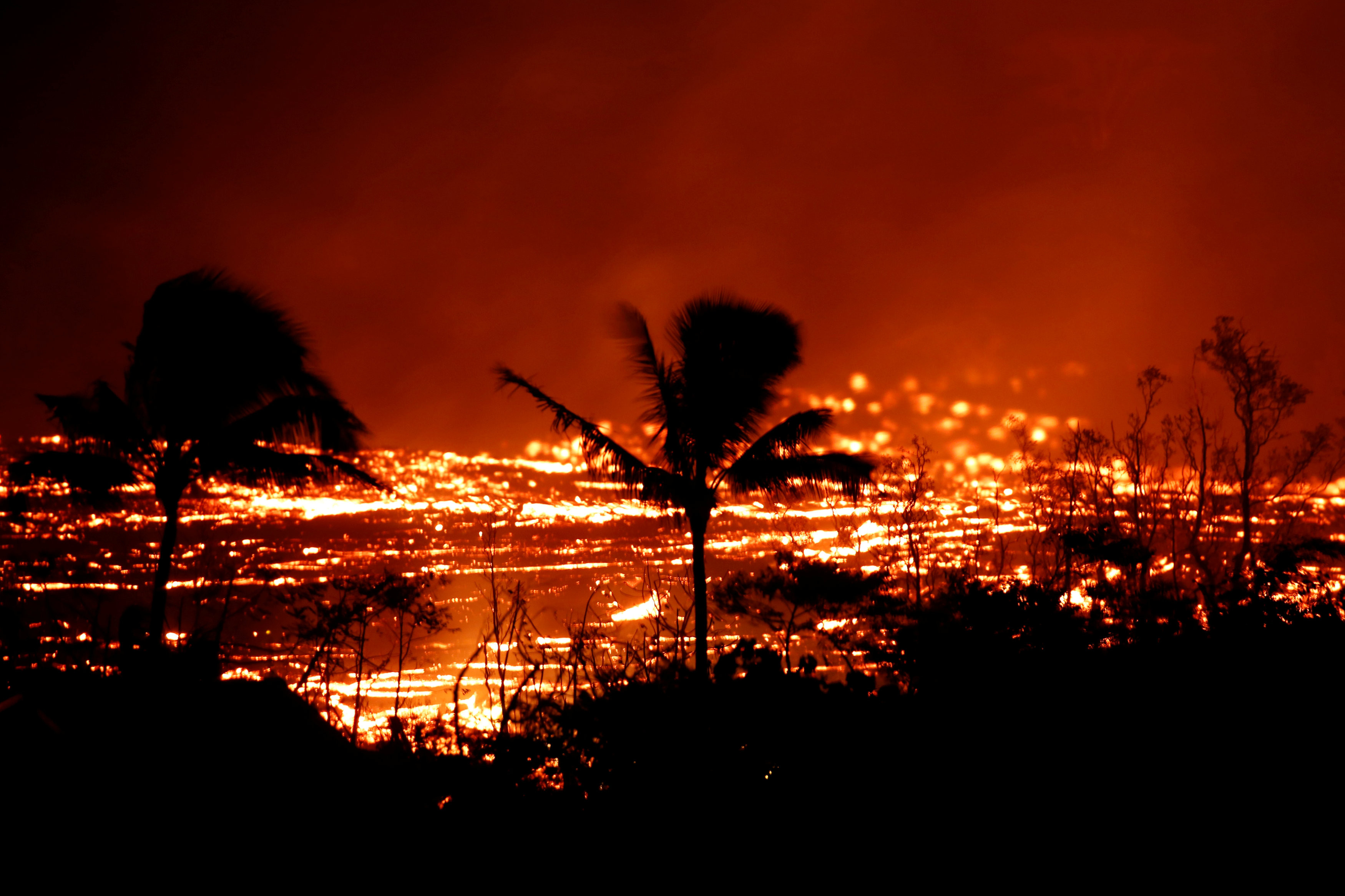 ▲美國夏威夷州大島（Big Island）基拉韋厄火山（Kilauea volcano）爆發。（圖／路透社）