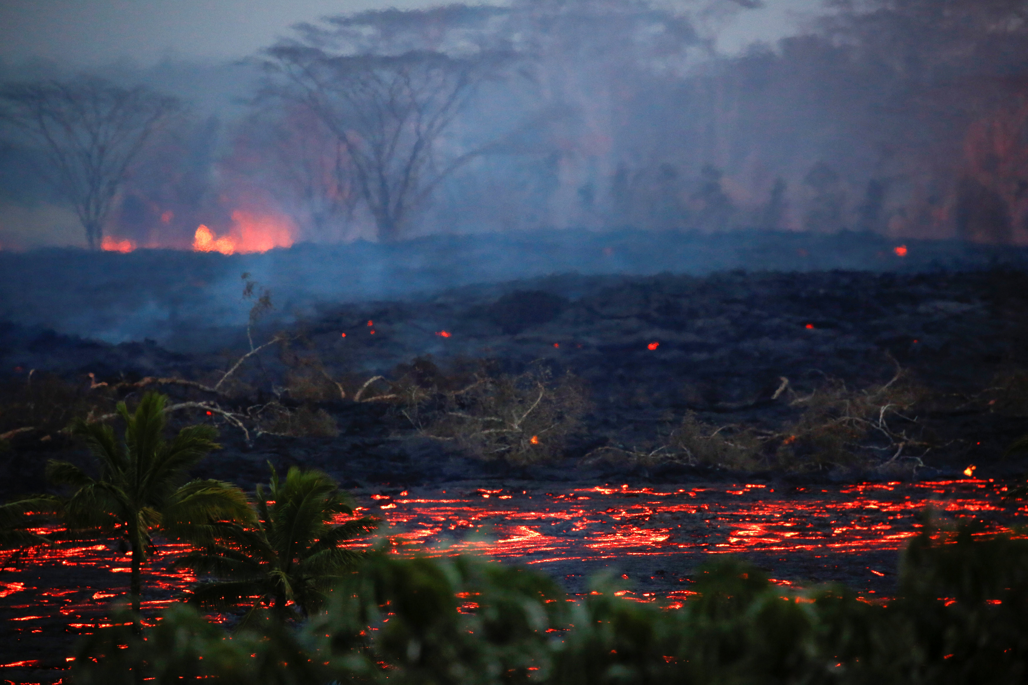 ▲美國夏威夷州大島（Big Island）基拉韋厄火山（Kilauea volcano）爆發。（圖／路透社）